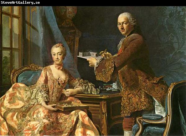 Alexander Roslin Double portrait, Architect Jean-Rodolphe Perronet with his Wife